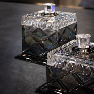 Выдувные хрустальные шкатулки