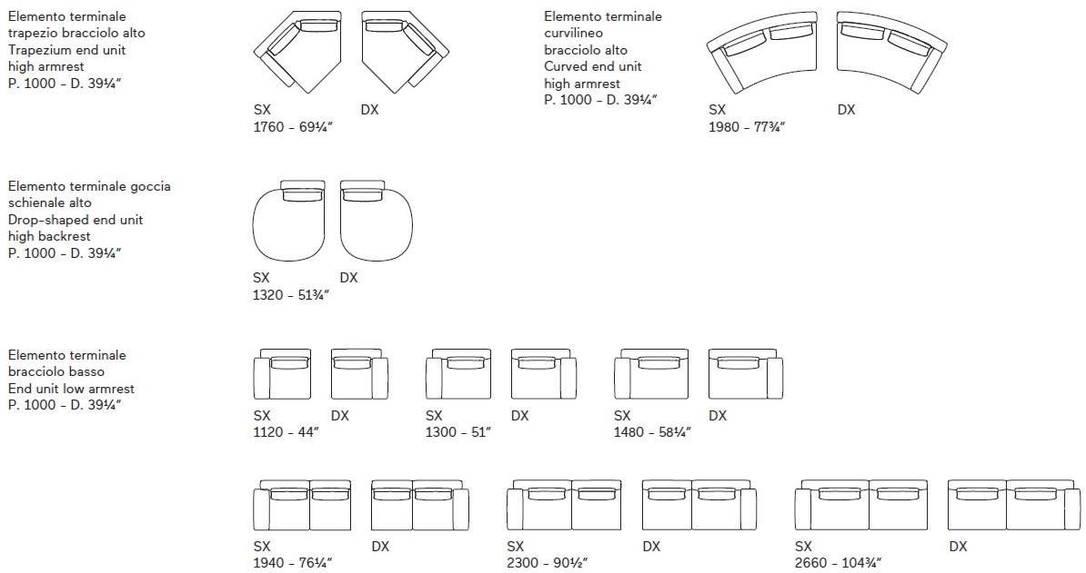 Lema Изогнутый модульный диван из ткани sun-id-1422771 - Вид №6