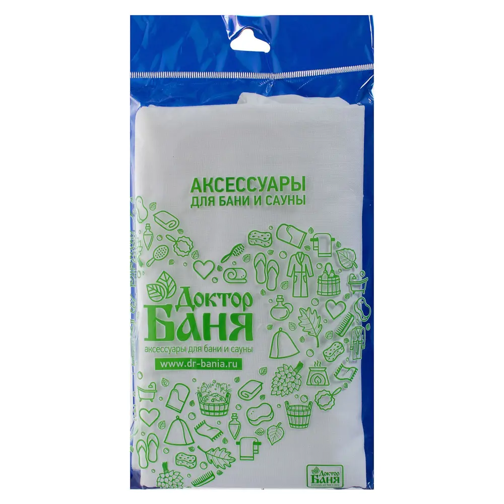 Простыня для бани Эконом 8х150 см цвет белый ДОКТОР БАНЯ STLM-2088347 - Вид №1