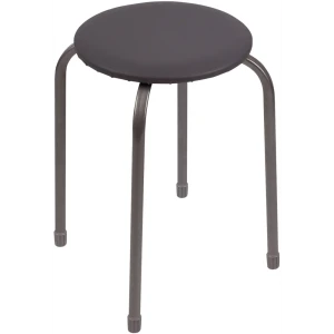 Табурет Эконом ТБ3/С 30x45x30 см ножки металл/серый сиденье искусственная кожа серый