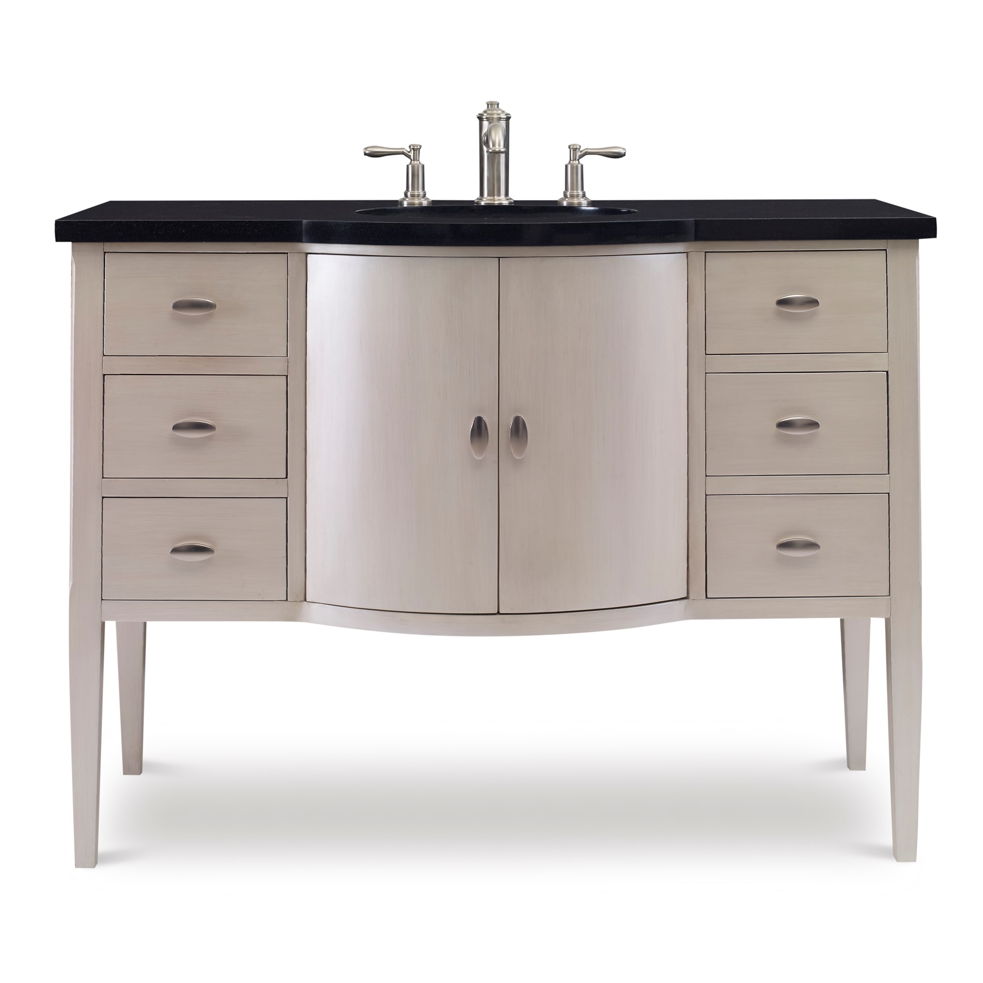 Тумбочка, большая (от 37 до 59,5) 08939-110-412 Sterling Bowfront Sink Chest - Champagne Ambella  - Вид №2