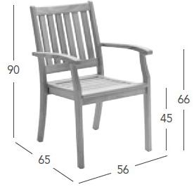 solpuri Штабелируемый садовый стул из тика с подлокотниками Windsor sun-id-1357112 - Вид №4