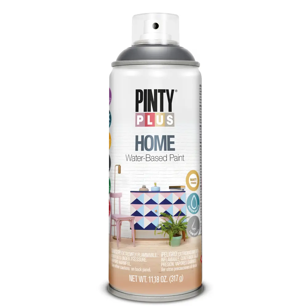 Краска аэрозольная Pinty Plus Home цвет черный 520 мл Santreyd STLM-2052468