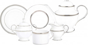 10667277 Lenox Сервиз чайный Lenox "Марри-Хилл" на 6 персон 21 предмет Фарфор костяной