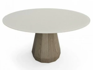 Huppé Круглый стол из дерева и стекла Memento 3286vc - 3287vc