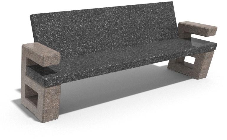 ENCHO ENCHEV - ETE Бетонная скамья со спинкой sun-id-1475723 - Вид №3