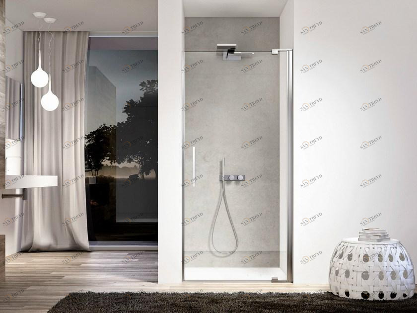 DISENIA Душевая кабина стеклянная ниша с распашной дверцей Slim sun-id-1436119