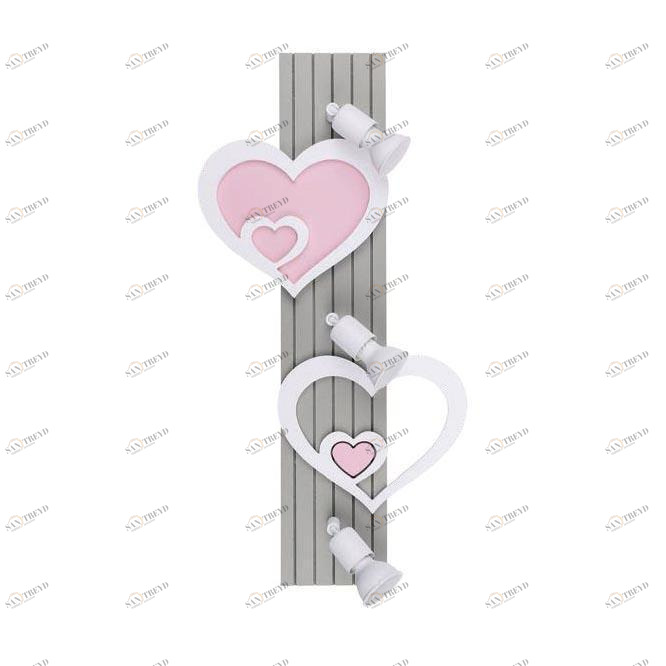 Спот детский "Два сердца" NOWODVORSKI HEART 326584 Розовый 