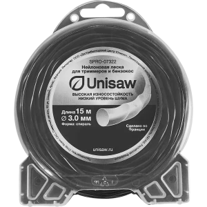 Леска для триммера Unisaw ø3.0 мм 15 м спираль-круглая 86669578 STLM-2017015