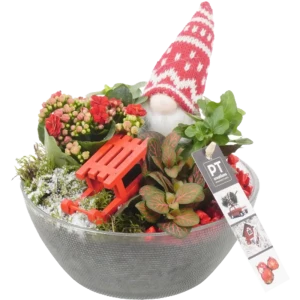 Новогодняя композиция Крисмас Ред ø16 h16 см