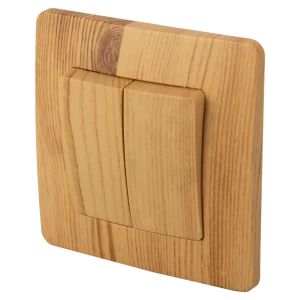 Выключатель SYSTEME ELECTRIC Blanca: две клавиши, цвет ясень 84502370