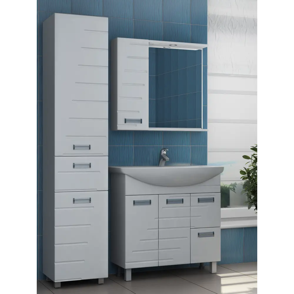 Шкаф подвесной Emily 80 см цвет белый VIGO STLM-2098844 - Вид №1