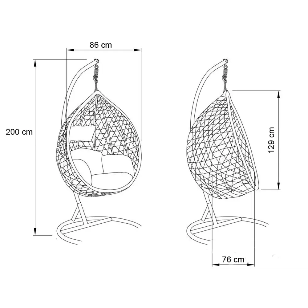 Подвесное кресло Веста с опорой Santreyd ТСО-44 STLM-2205518 - Вид №13