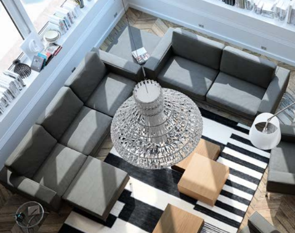 107411 Диван 3-х местный La Ebanisteria Jacqueline 