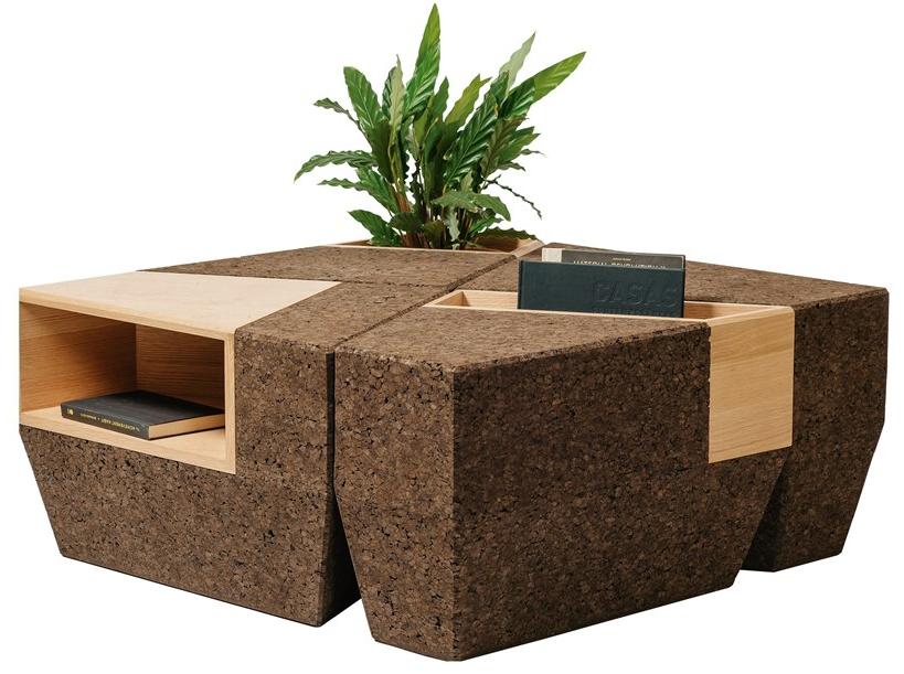 BlackCork Пуф из пробки с полкой для журналов Mass sun-id-1472029 - Вид №2