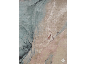 Прямоугольный ковер из бамбукового шелка и шерсти