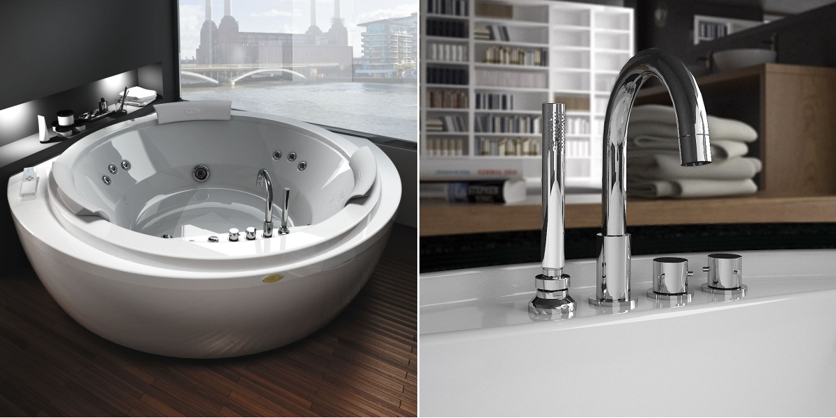 Ванна угловая с гидромассажем "TOP AQS" Nova Corner 9Q43-556A Jacuzzi 9Q43556A - Вид №1