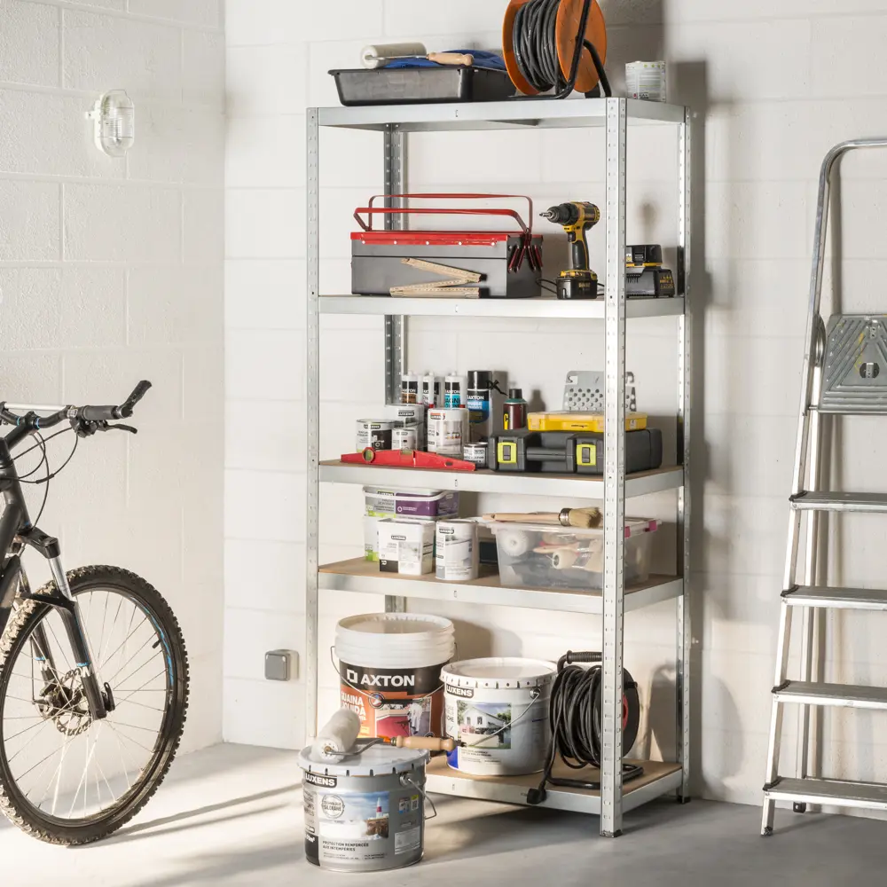 Стеллаж металлический Spaceo 176x90x40 см, 175 кг, цвет серый STLM-2198858 - Вид №6