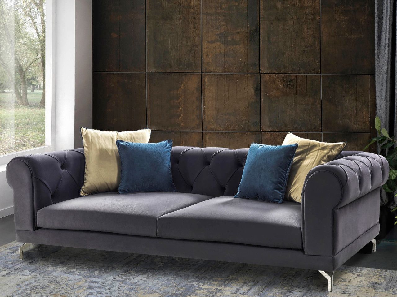 2-местный тканевый диван capitonné CASA +39 Рубин ARCH-00046213 - Вид №1