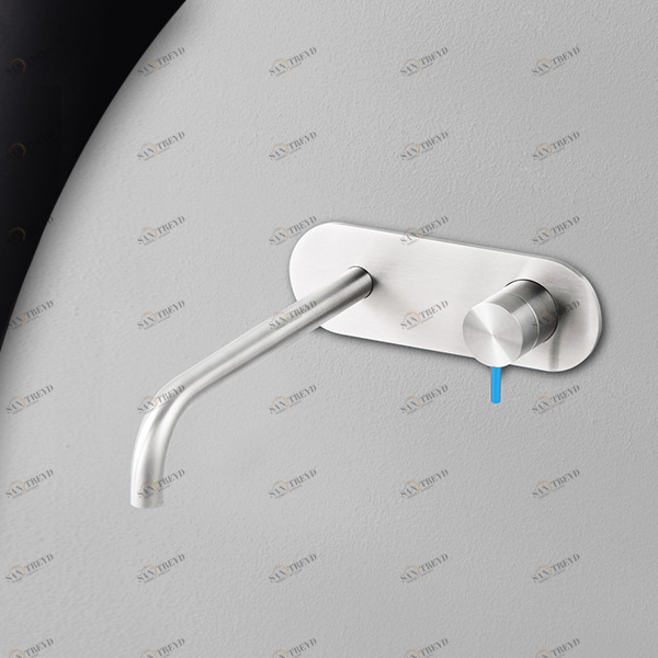 Смеситель для раковины сталь глянцевая с синей ручкой Toki Radomonte TKI22LCIL26