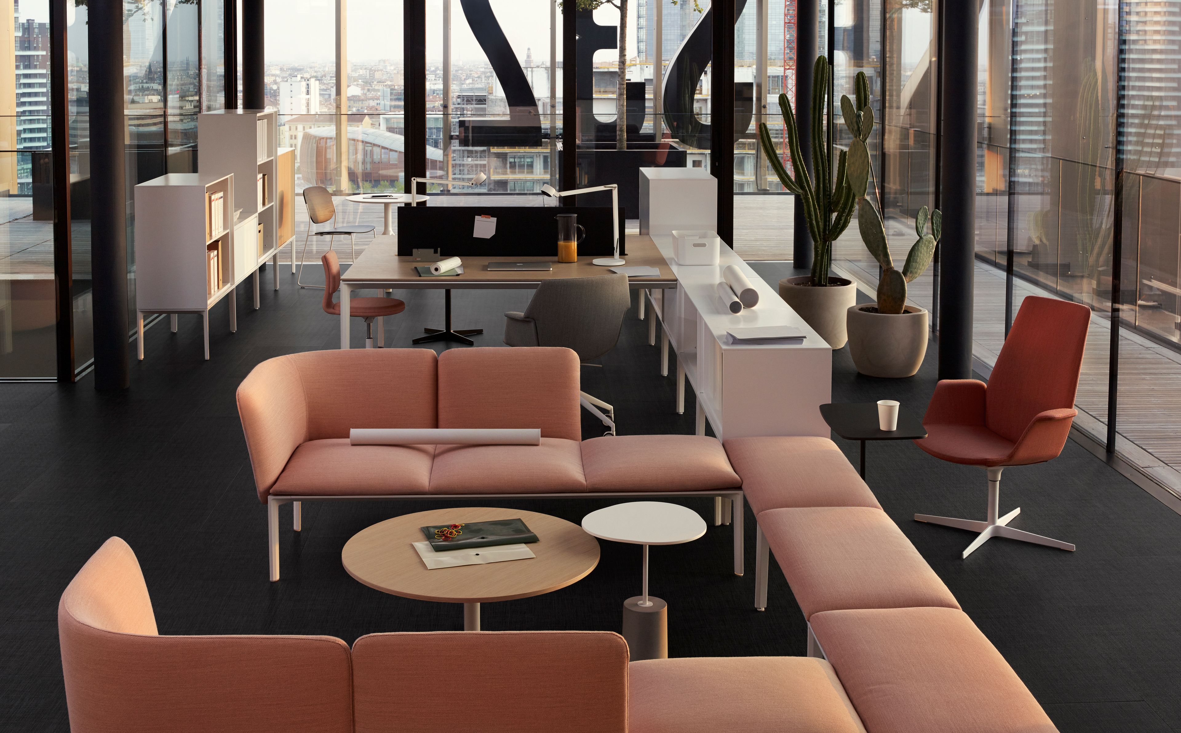 4 спицы подлокотник ткань операционный офис стул Lapalma один ARCH-00057800 - Вид №2