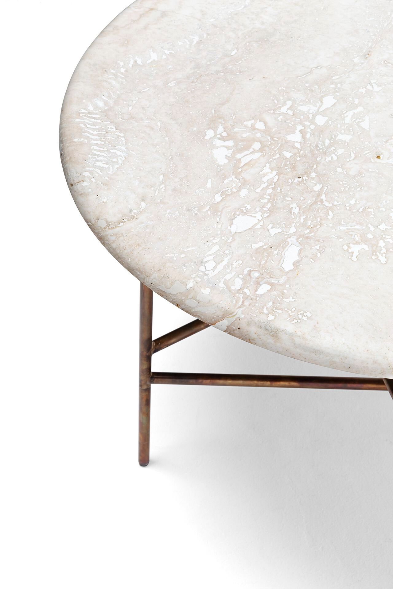 Мраморный круглый садовый столик Exteta 10th ARCH-00003922