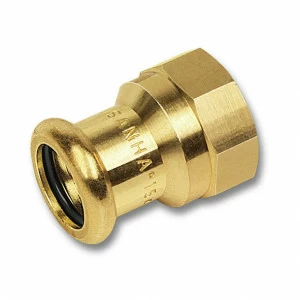 182701534 SANHA 8270G пресс-фитинг, бронза, муфта переходная ВПр-ВР 15x3/4 мм