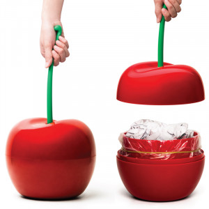 QL10128-RD Корзина для мусора cherry Qualy