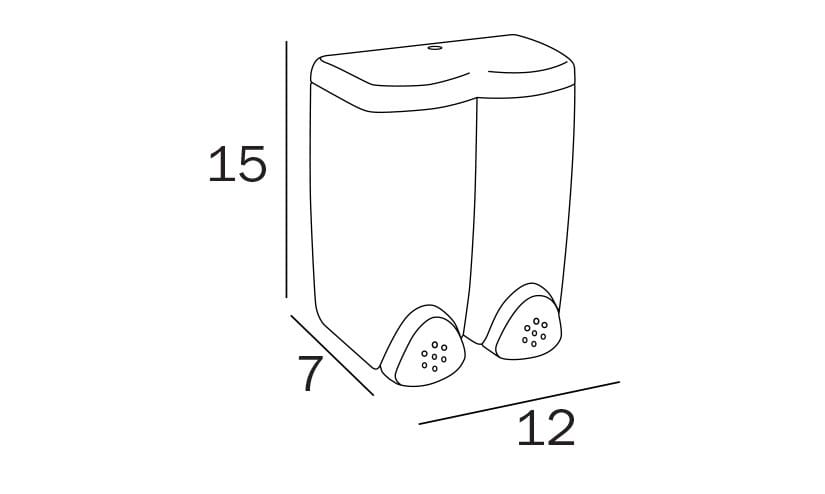 ABS настенный дозатор мыла INDA® HOTELLERIE ARCH-00078512 - Вид №2