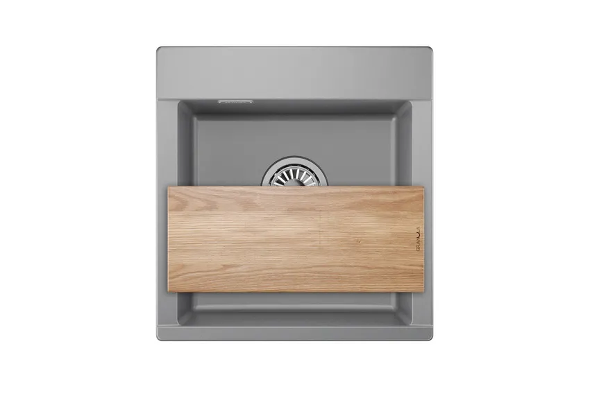 ES-4701, АЛЮМИНИУМ, кухонная мойка, кварц, ESTETICA GRANULA 4701-ST162 - Вид №3
