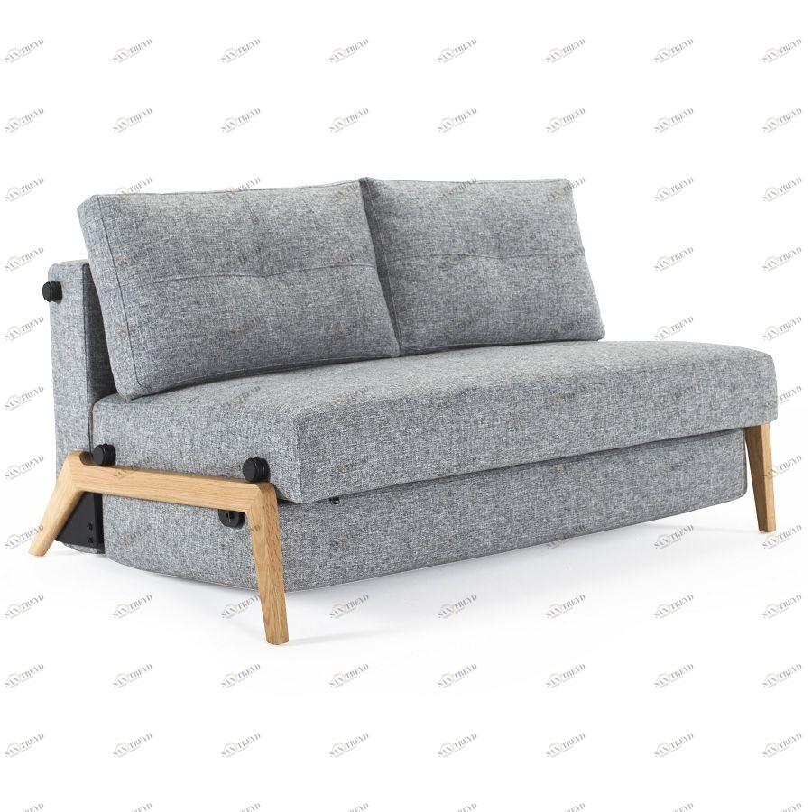 Диван Cubed 160 Deluxe с подушками и деревянными ножками, гранит Innovation Living CUBEDS10