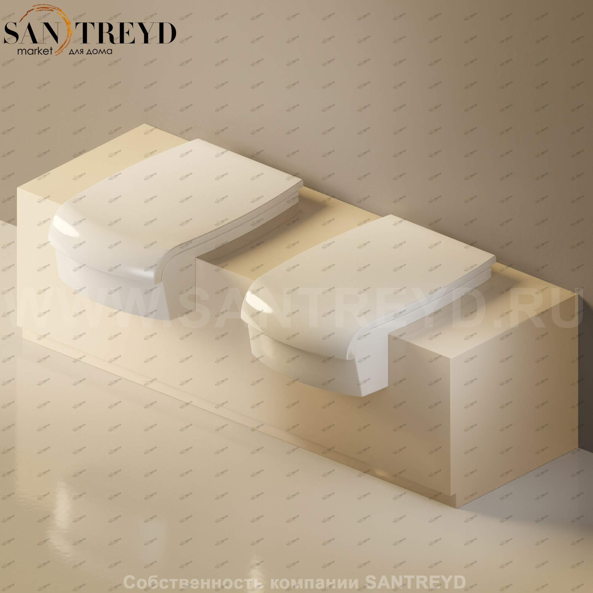 Flaminia UNA Консоль для унитаза и биде от 135 до 200 см бежевая UNA200WB.1015 Ceramica Flaminia UNA200WB1015