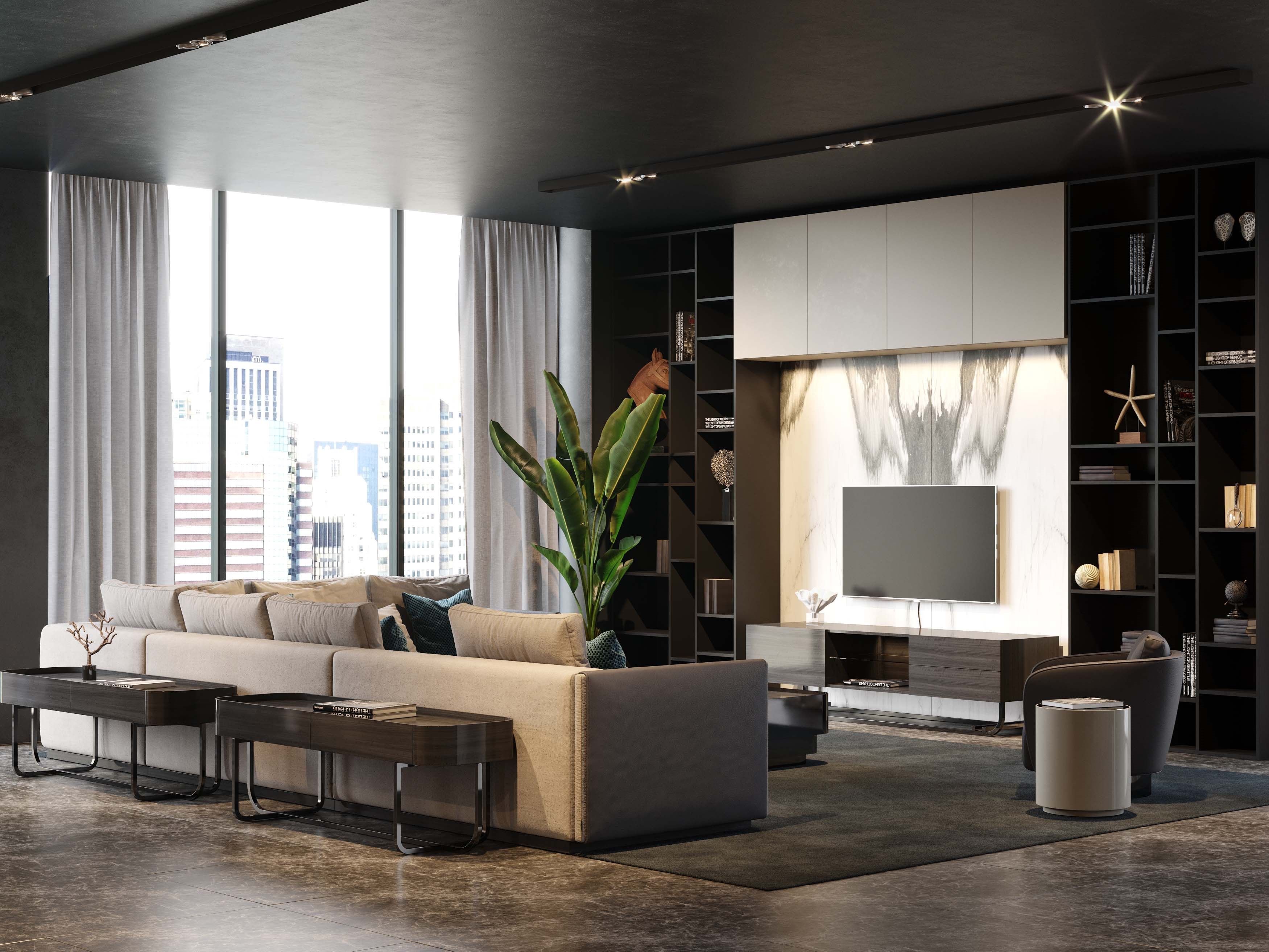 Прямоугольная консоль из шпона с ящиками Stylish Club His &amp ARCH-00129342 - Вид №5