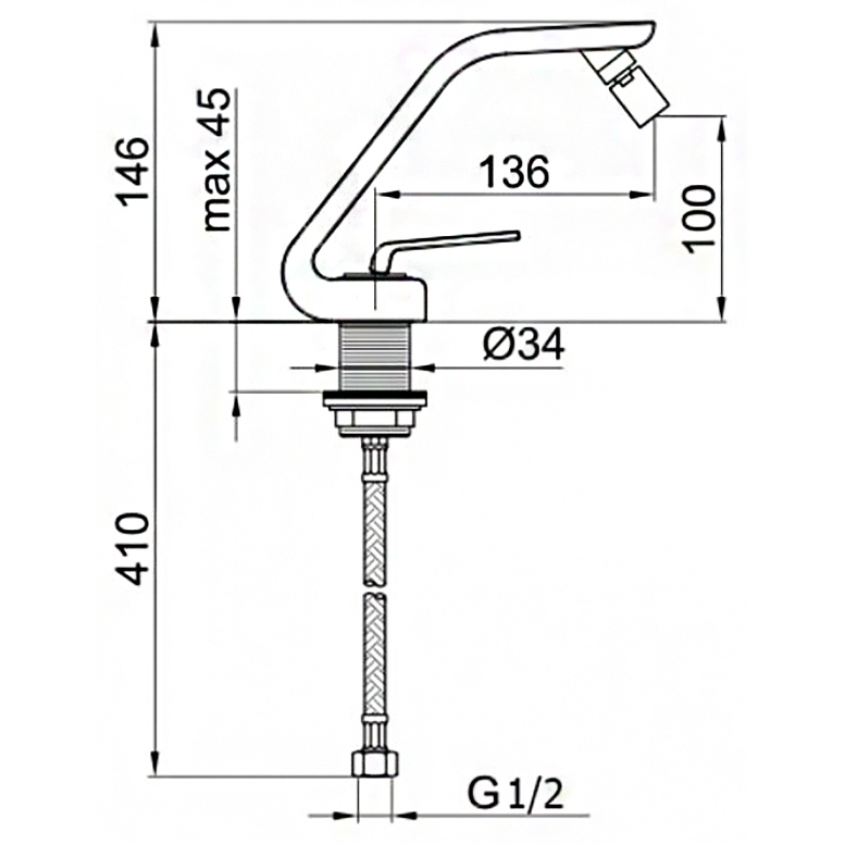 WO840102015 Смеситель для биде Webert Wolo  - Вид №1