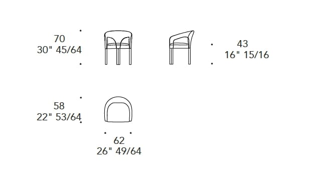 Тканевое кресло с подлокотниками REFLEX Volta ARCH-00151574 - Вид №2