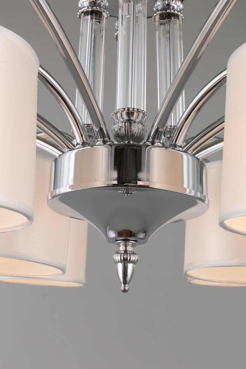 Потолочная люстра Omnilux Alghero OML-64707-12 OMNILUX ДИЗАЙНЕРСКИЕ, ALGHERO 328306 Белый;хром  - Вид №1