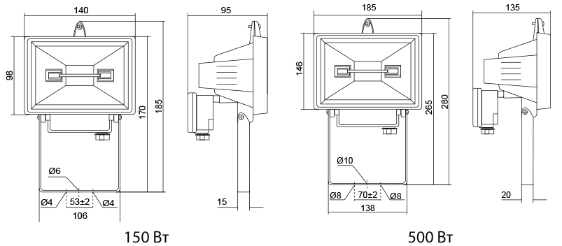 Галогенный прожектор FL-H150 Foton 7449 - Вид №1