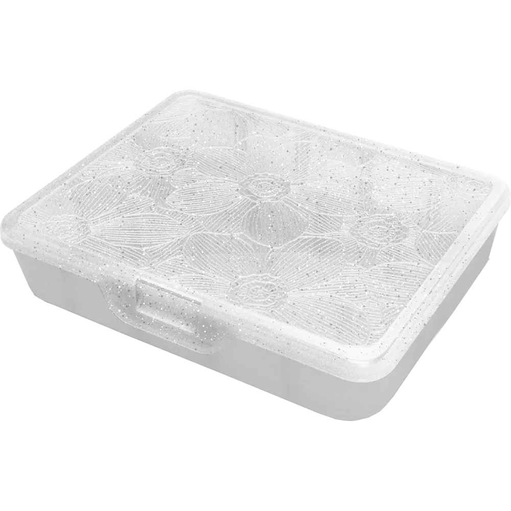 Органайзер для хранения M 19x16x4.5 см пластик с крышкой цвет белый Santreyd STLM-2112518