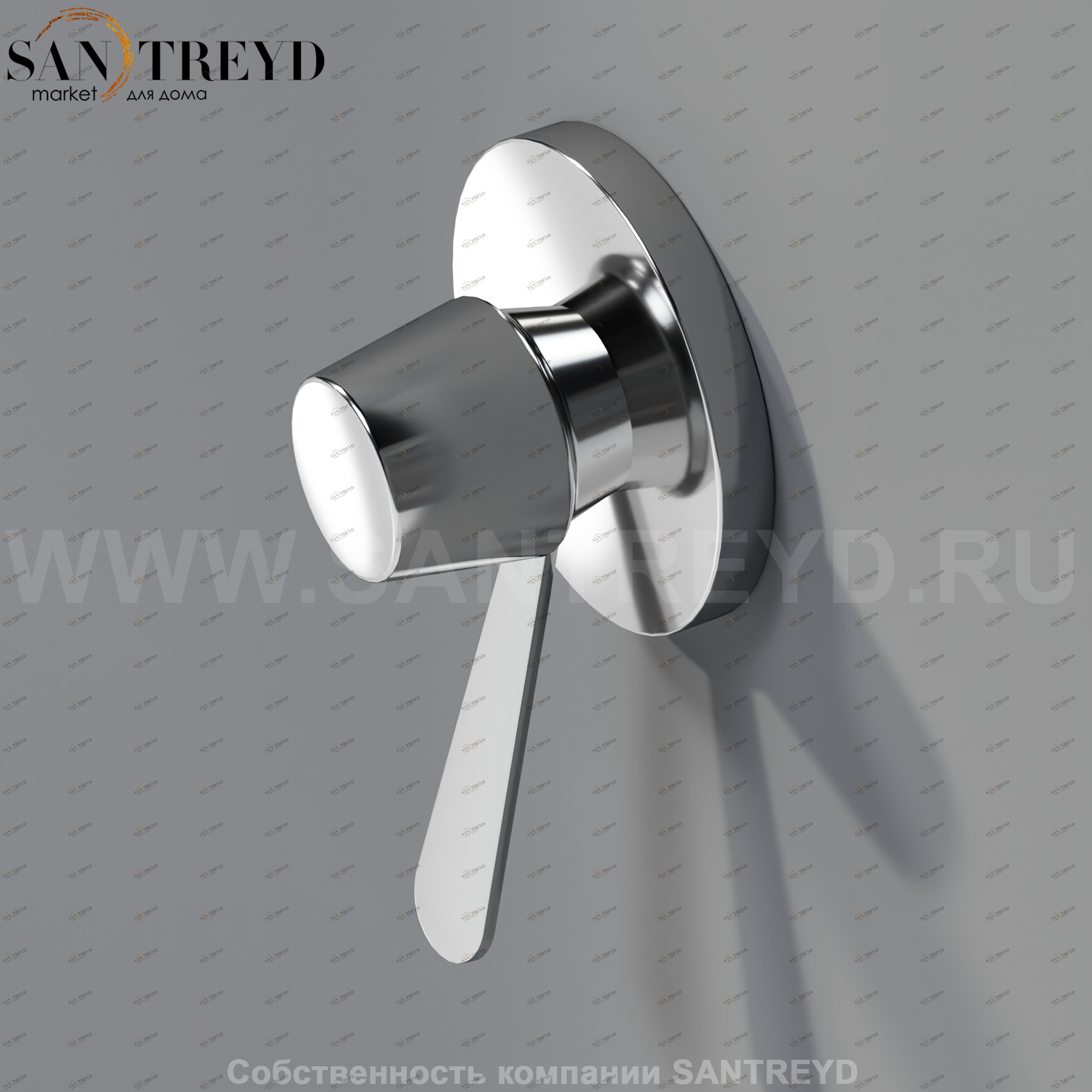 Встроенный однорычажный термостатический смеситель с ручкой CRUB0920LES FEZ хромированный Agape CRUB0920LS