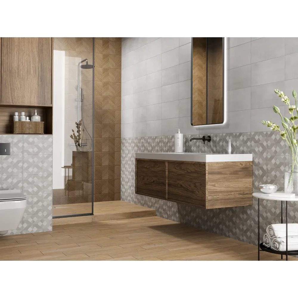 Плитка настенная Mersey CN A0554H24101 20x40 см 1.6 м² матовая цвет серый Santreyd STLM-2205627 - Вид №7