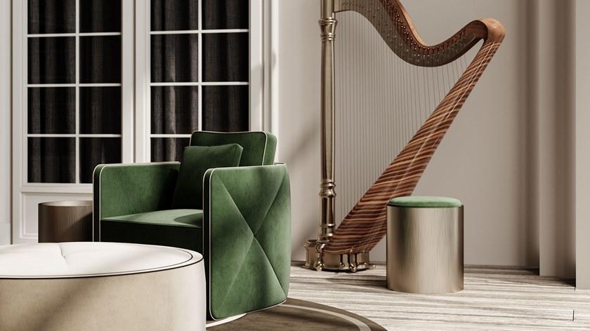 Reflex Мягкое кожаное кресло с подлокотниками Aura sun-id-1382120 - Вид №2