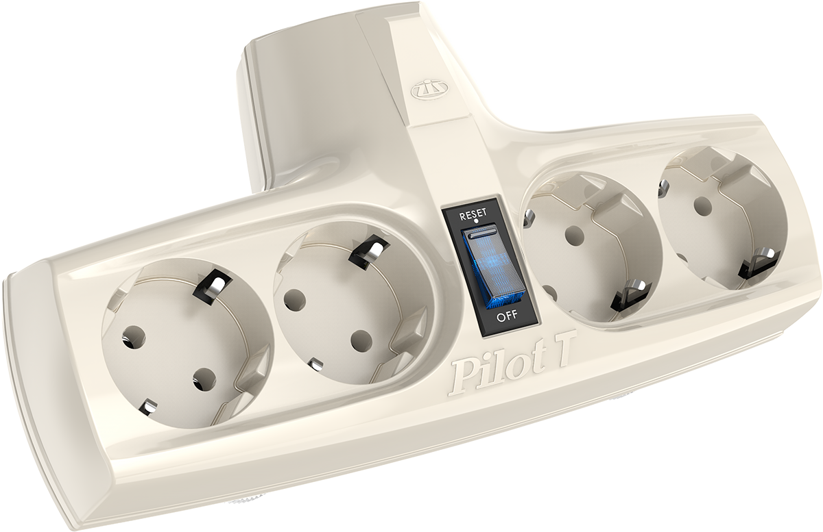 Pilot T Разветвитель , 4 розетки (евро с заземлением) ZIS Santreyd 
