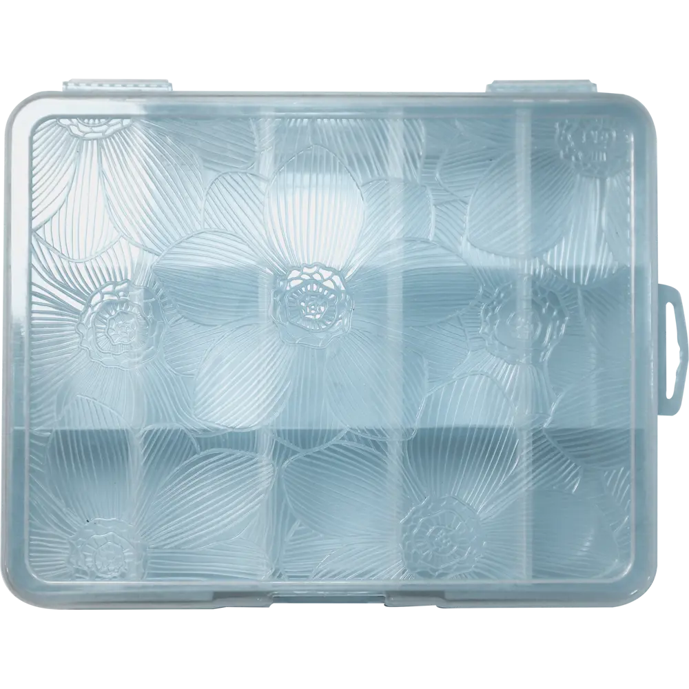 Органайзер для хранения M 19x16x4.5 см пластик с крышкой цвет голубой Santreyd STLM-2202681 - Вид №2