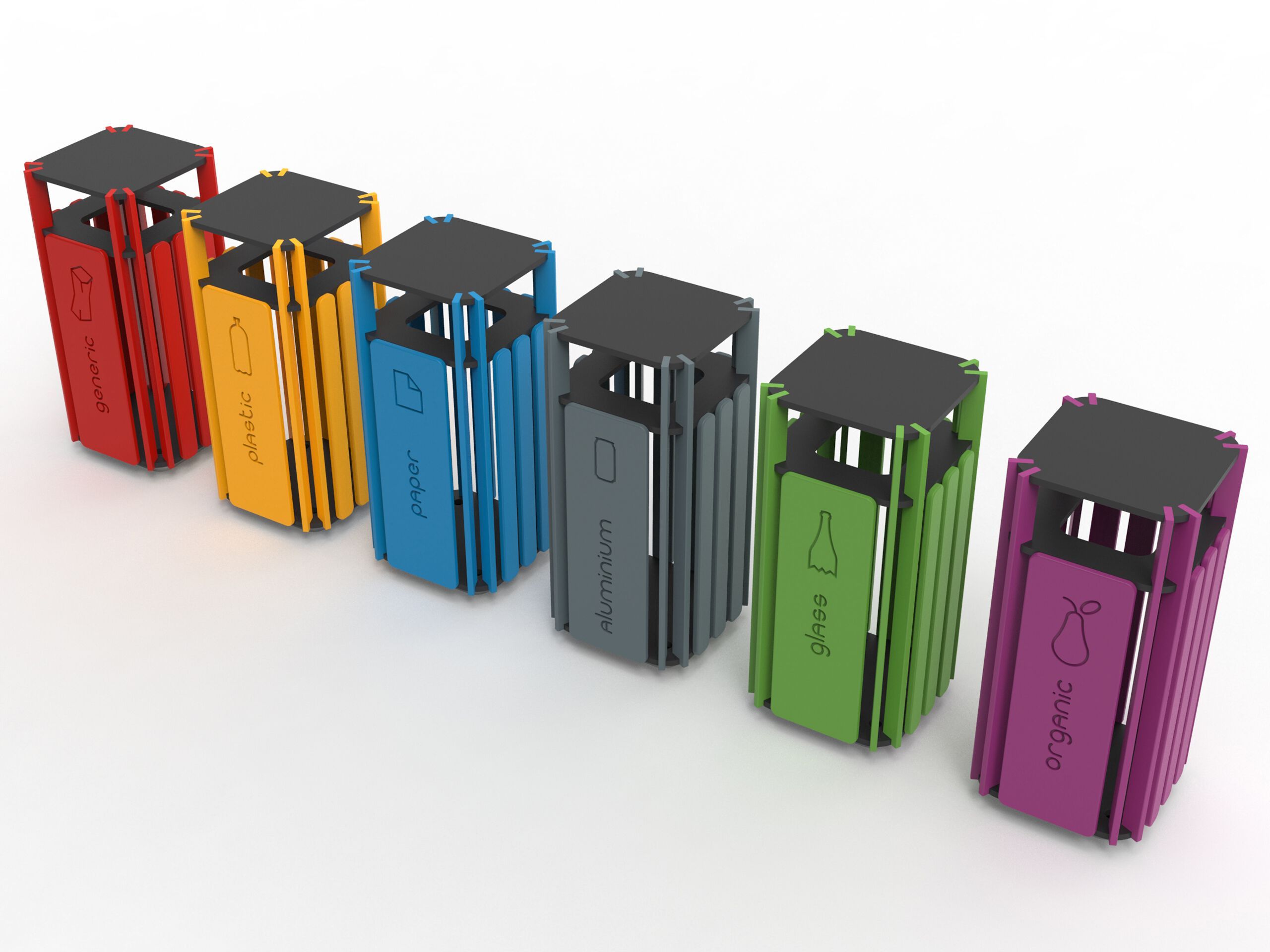 Полиэтиленовая корзина для мусора для раздельного сбора Donye Ranardo ARCH-00036686 - Вид №2