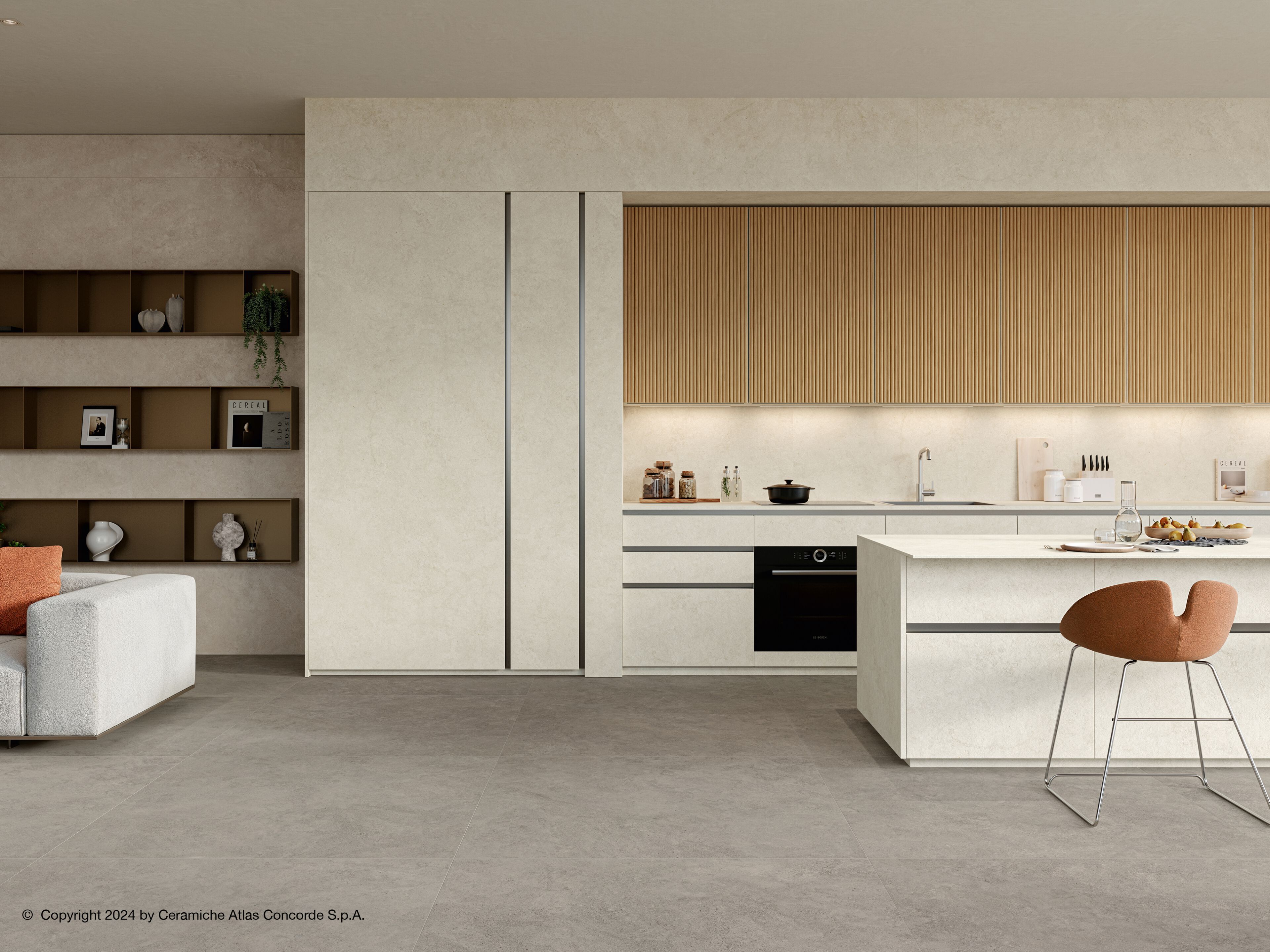 Пол / облицовка керамогранита с эффектом камня Atlas Concorde Boost Icor ARCH-00113949 - Вид №19