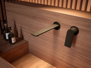 Однорычажный настенный смеситель для раковины с 2 отверстиями