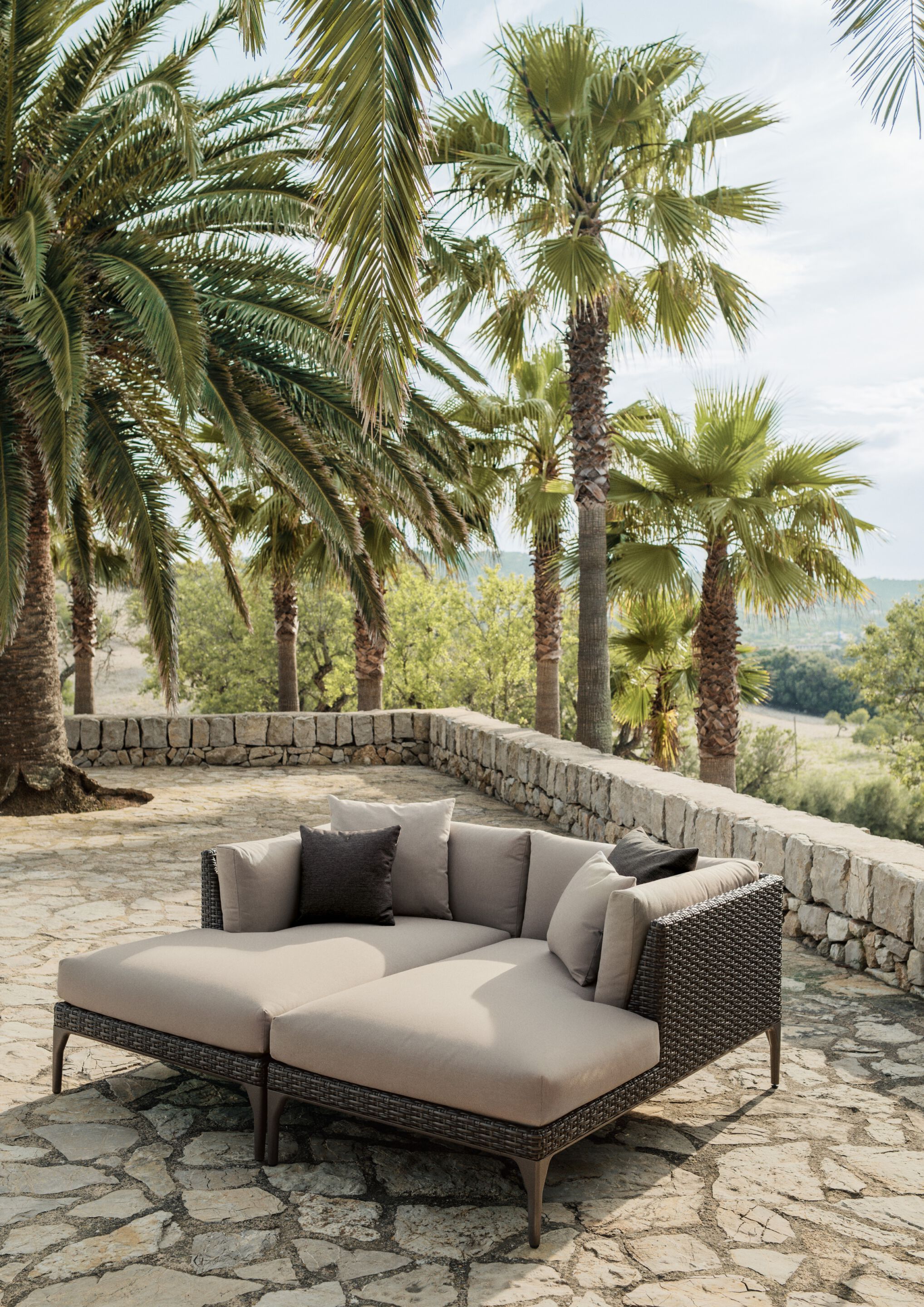 Тканевый модульный угловой садовый диван DEDON MU ARCH-00150811 - Вид №10