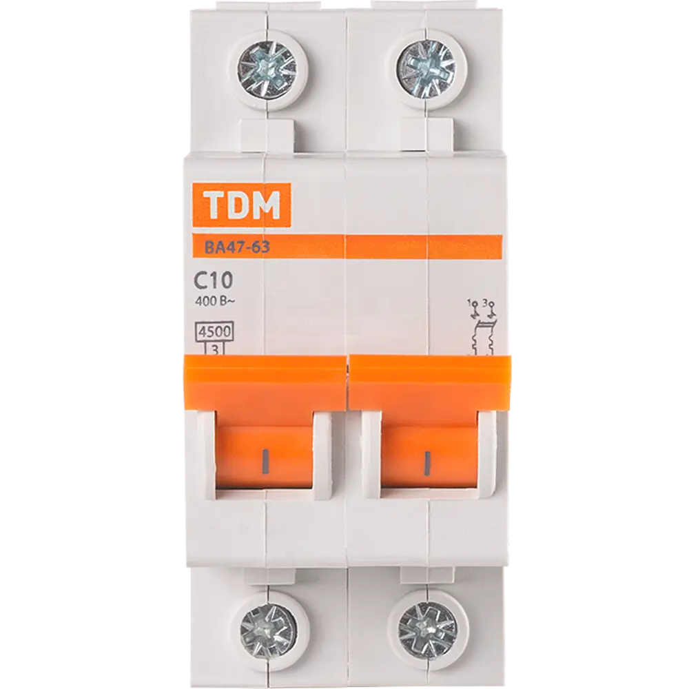 Автоматический выключатель TDM Electric ВА47-63 2P C20 А 4.5 кА SQ0218-0027 STLM-2141580 - Вид №2