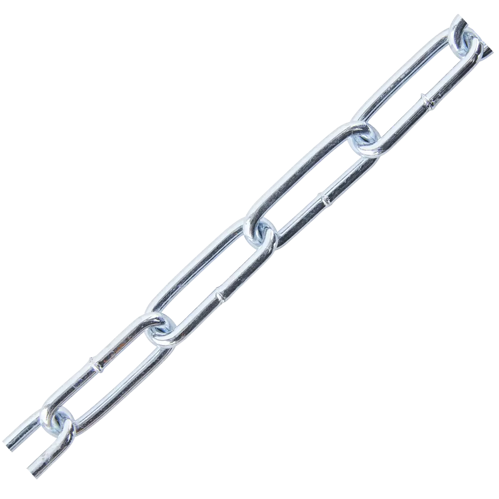 Цепь Standers оцинкованная сталь длинное звено 3 мм 5 м/уп STLM-2093215