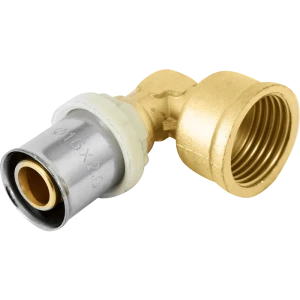 Уголок AQUABEAM 90° для труб 16 мм × 1/2" - латунный фитинг для водоснабжения 82275213